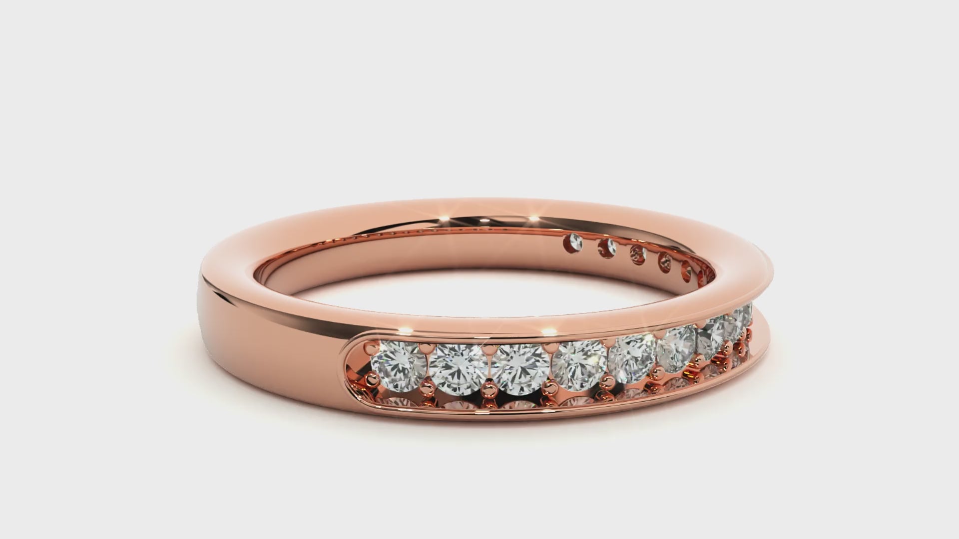 0.41 Carat HI Color VS1 Clarity Diamond Studded Natural Diamond Ring.